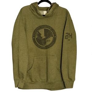 24 Legacy FOX Hoodie CTU Counter Terrorist Unit Olive Green Sweatshirt Sz Large